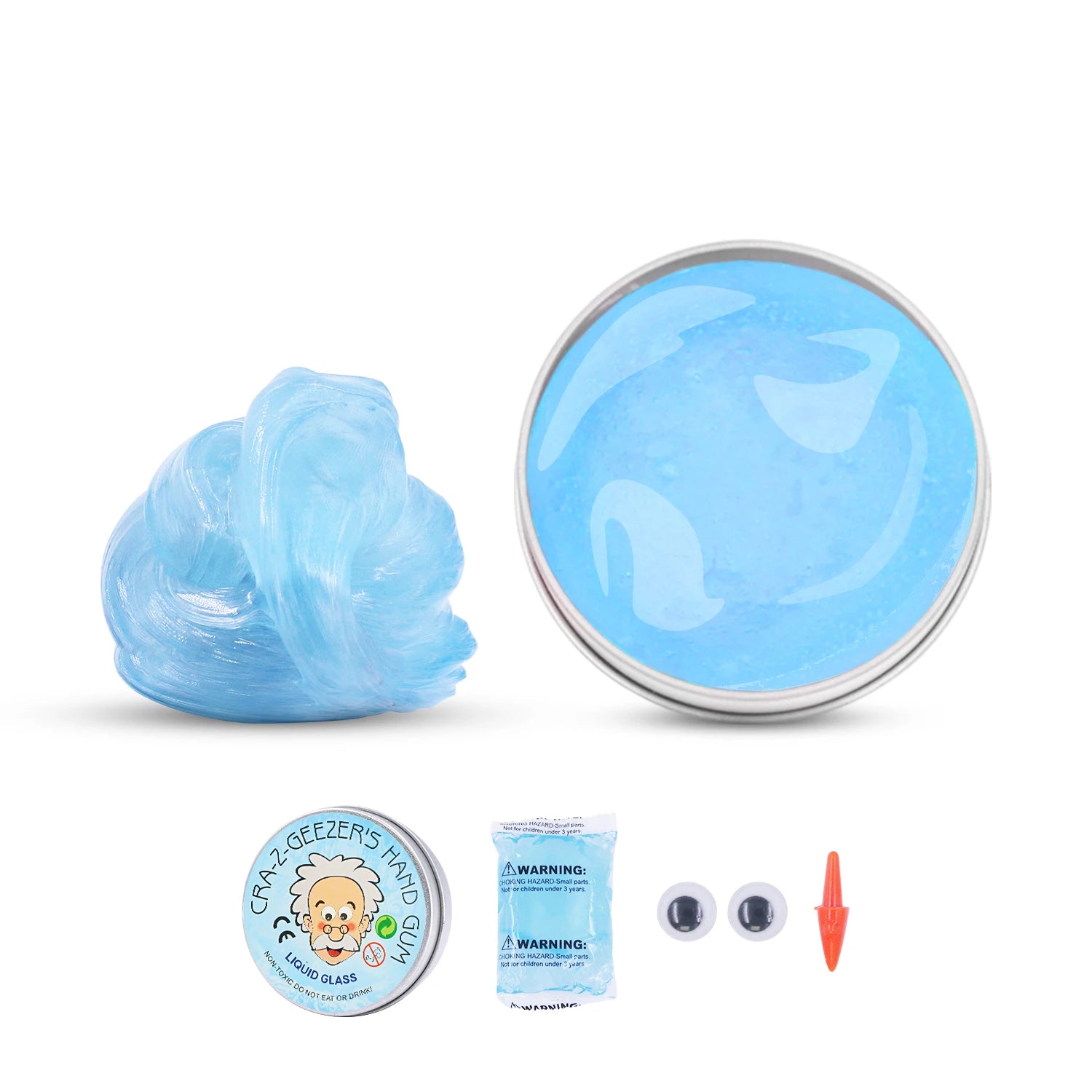 Liquid glass mud slime