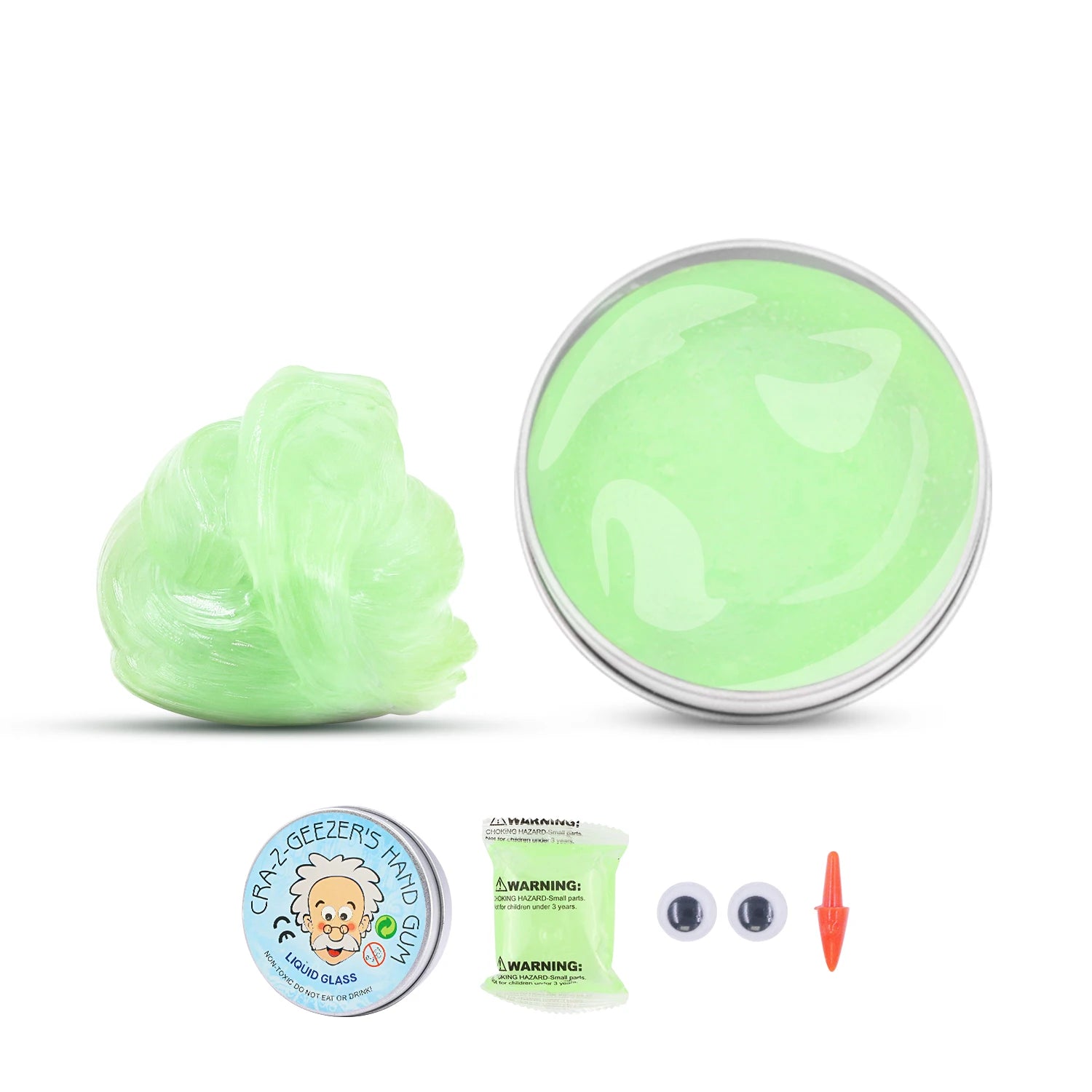 Liquid glass mud slime