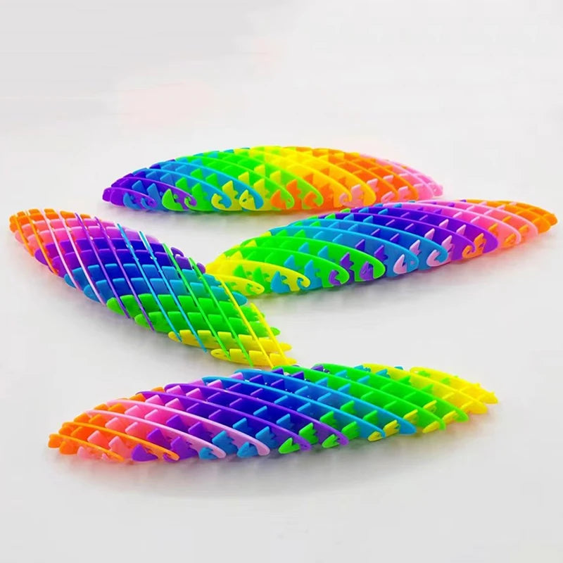 Fidget Worm Flexible 3D Sensory Rainbow Elastic Mesh
