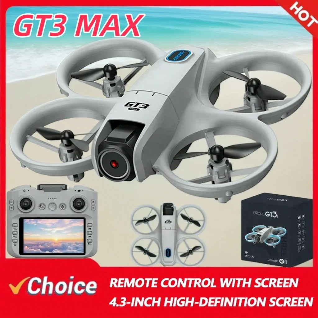 GT3 MAX Drone 8K HD 4.3" Remote Control Headless