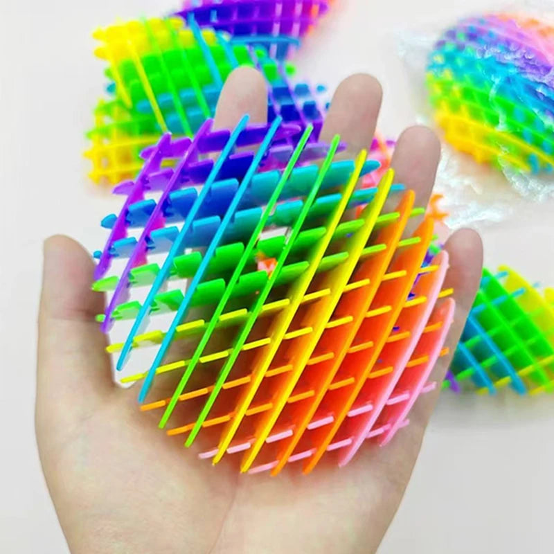 Fidget Worm Flexible 3D Sensory Rainbow Elastic Mesh
