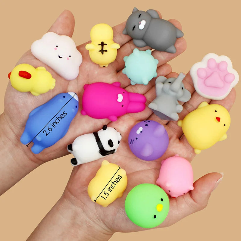 15PCS Kawaii Squishies Mochi Anima Squishy